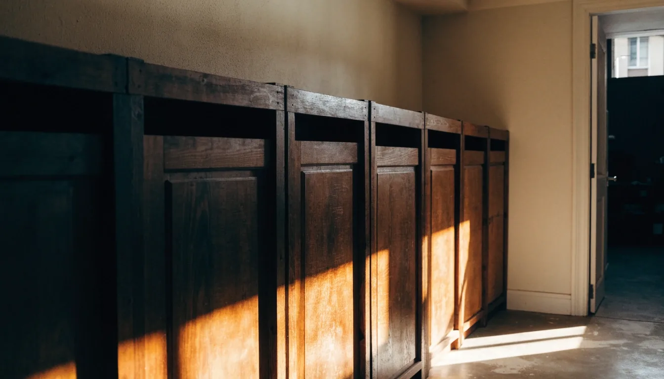 A matte reconciliation worksheet on a counter with warm morning light striping across two ruled columns